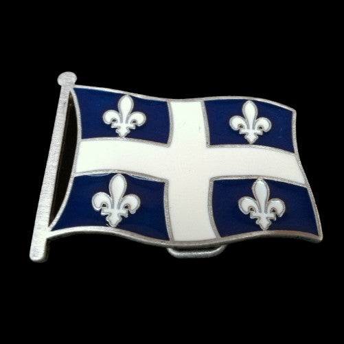 Quebec Drapeau Quebecois Fleur D'lys Banderas Hebillas de cinturón