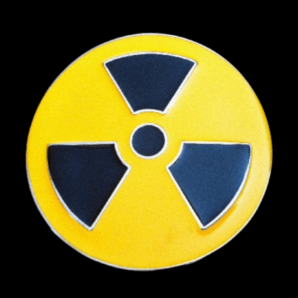 Radiation Nuclear Energy Material Danger Zone Belt Buckle