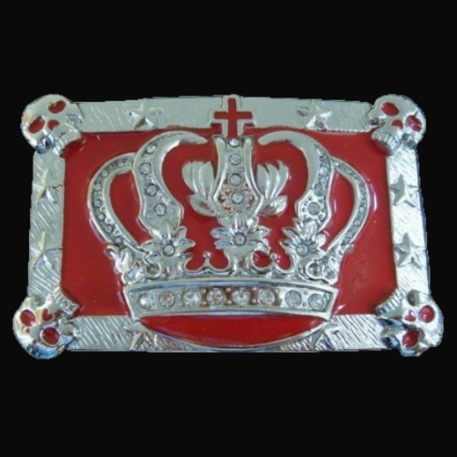 Royal Crown Skull King Queen Royalty Belt Buckle