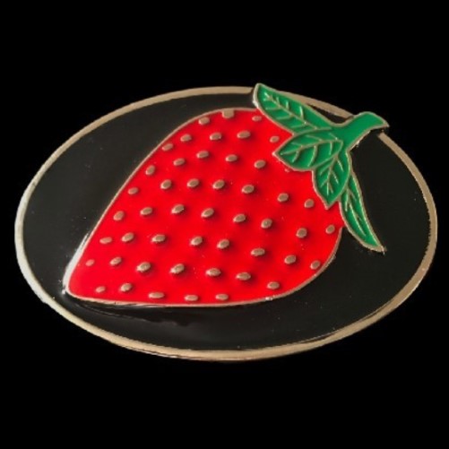 Strawberry Red Berry Farm Fruit Women Elegant Fashion Belt Buckle