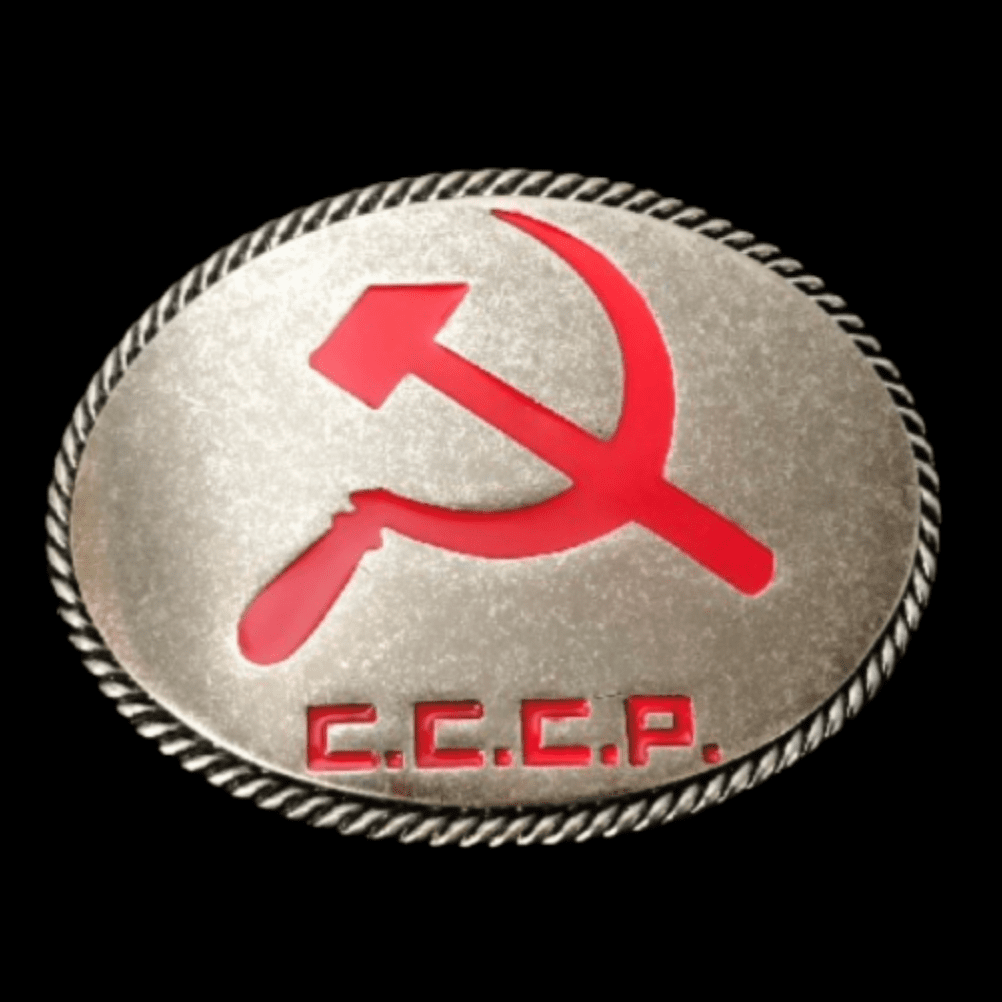 Hebilla de cinturón con bandera de Rusia, URSS, Unión Soviética rusa, CCCP
