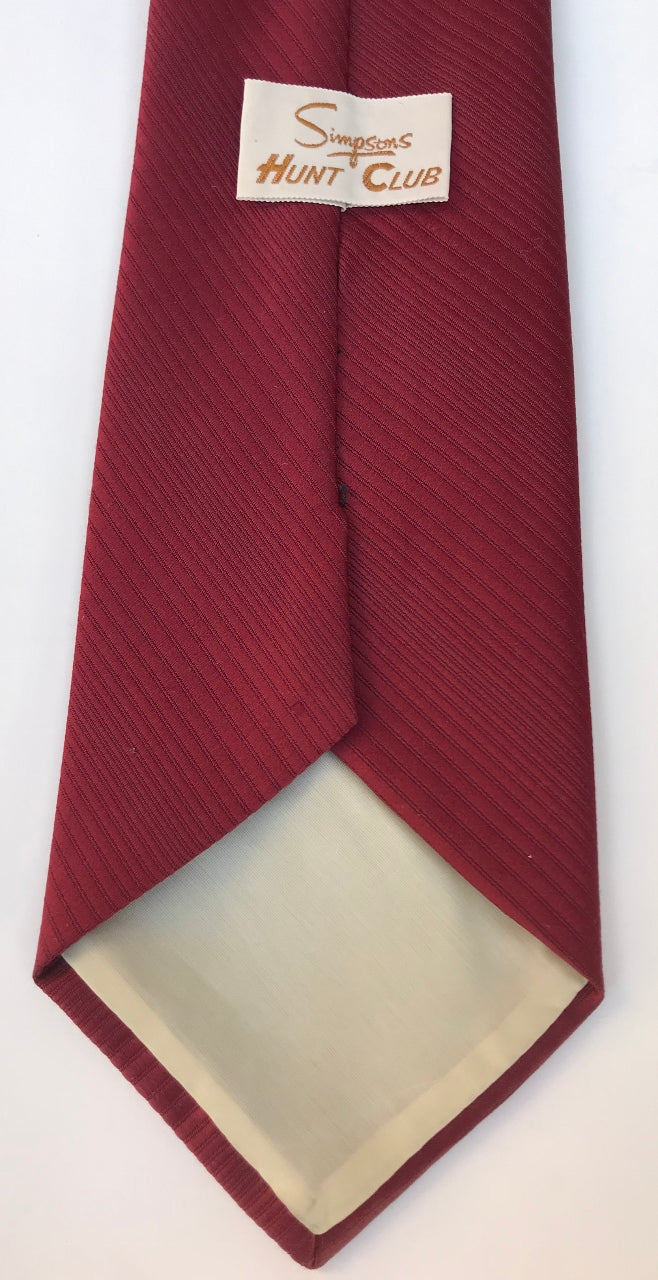 Simpsons Hunt Club Vintage Red Fancy Stylish Polyester Men's Neck Tie