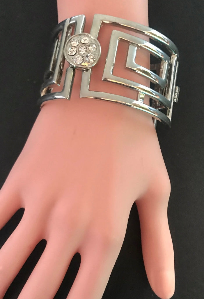 Bracelet Rhinestone Classy Square Bangle Fashion Style Design