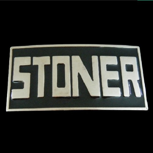 Stoner Rock n Roll Weed Pot Funny Belt Buckle