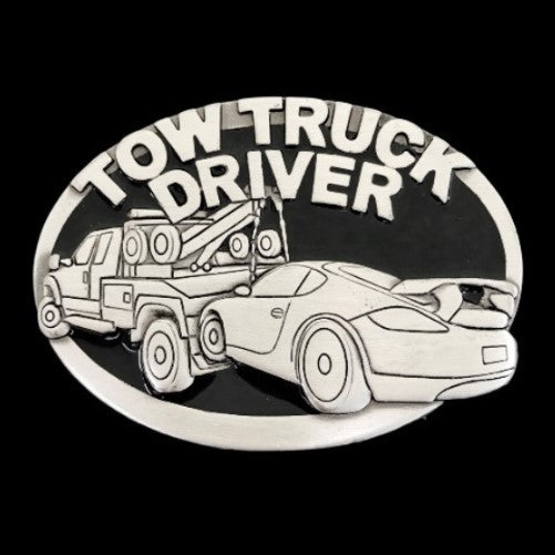 Tow Truck Driver Mechanic Profession Garage Towing Belt Buckle