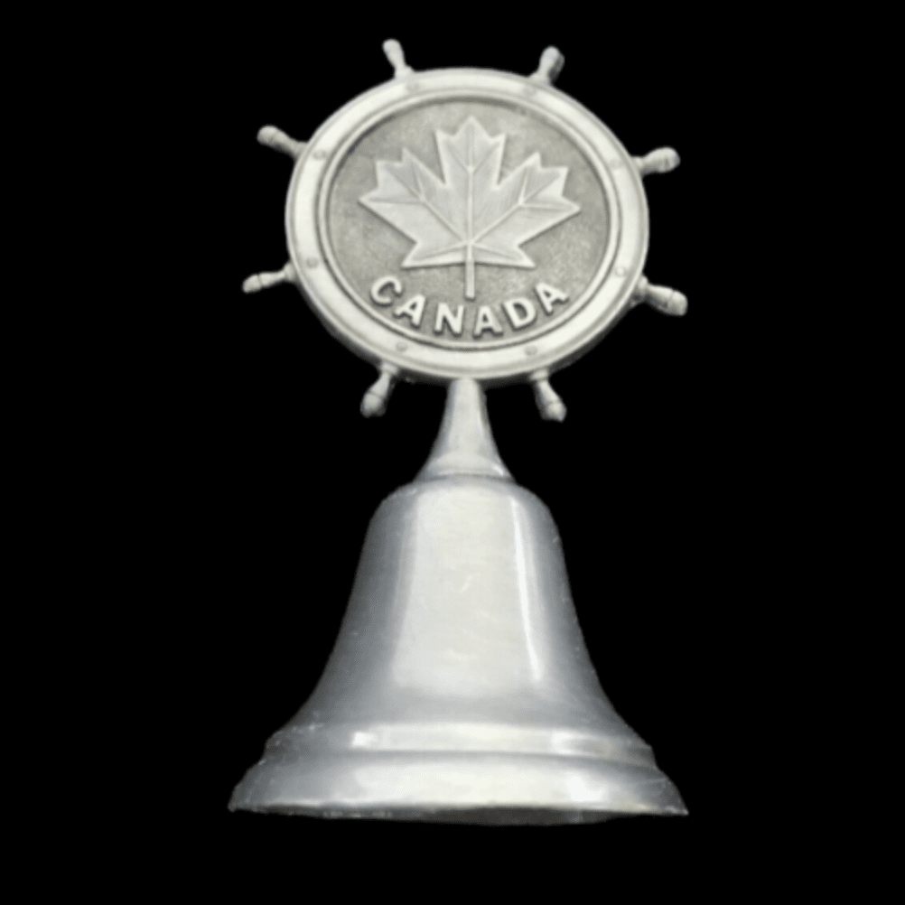 UNITED STATES AMERICA CANADA CANADIAN MAPLELEAF DOUBLE SIDED DINER DESKTOP BELL