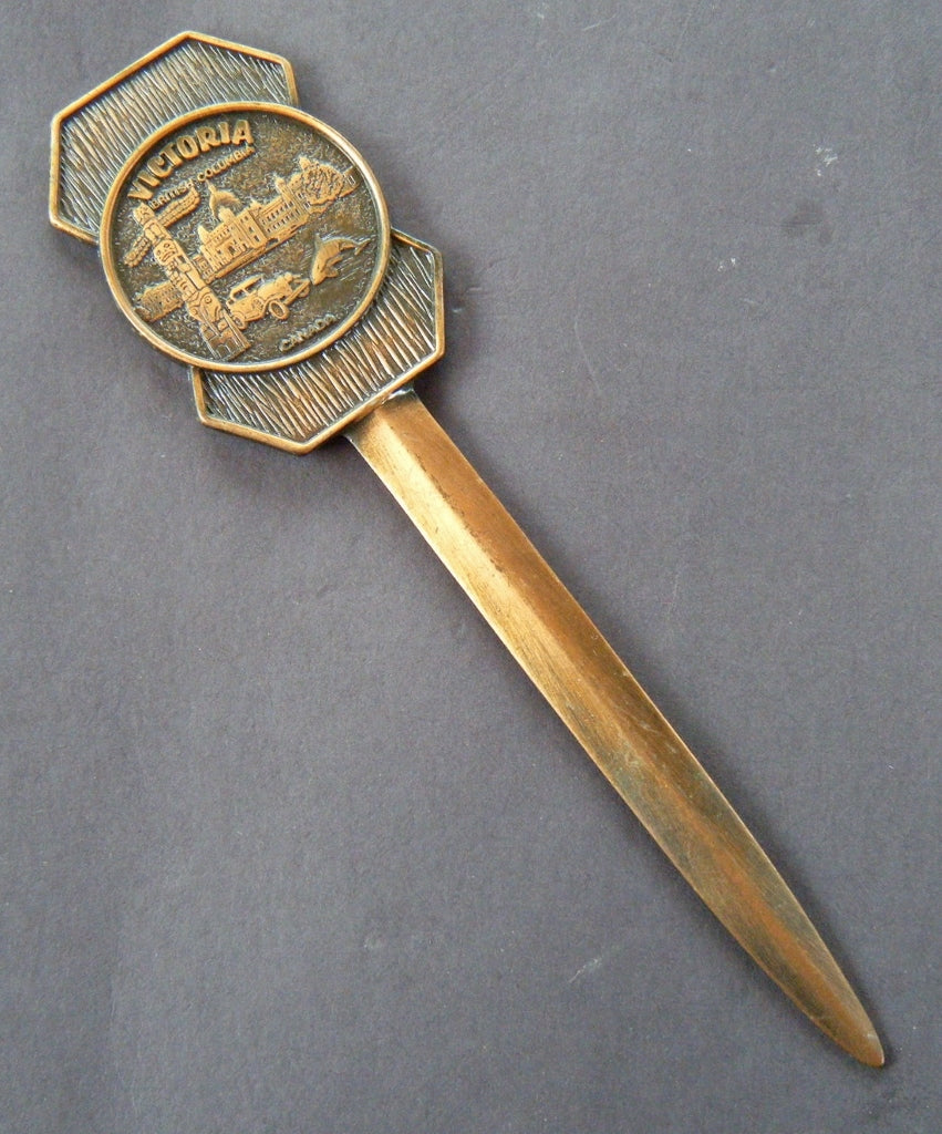 Totem Pole Brass Letter Opener Victoria British Columbia B.C Canada