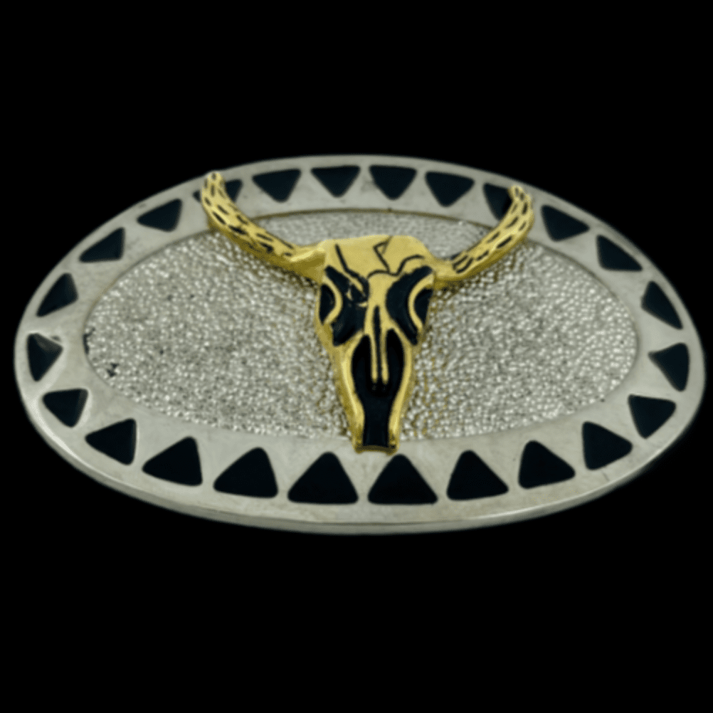 Hebilla de cinturón occidental de dirección de vaca ranchera de Texas