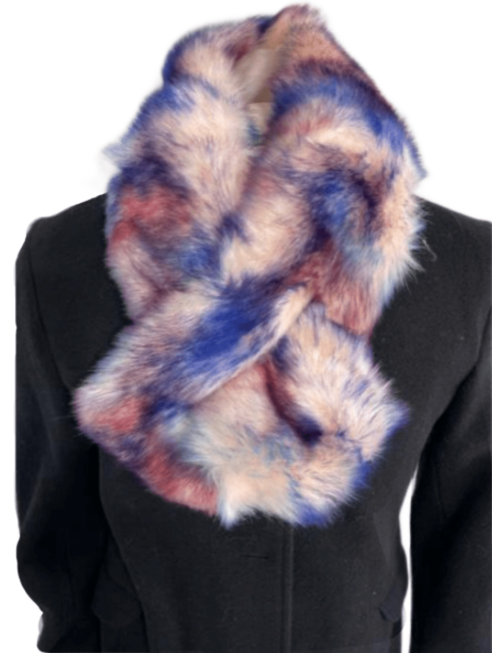 Multi Color Faux Fur Collar Wrap Scarf Neck Warmer One Size