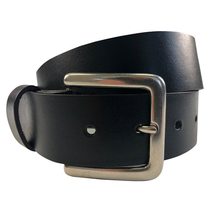 1.5"(38mm) Black Bridle Leather Belt Handmade in Canada by Zelikovitz Size 26 - 46
