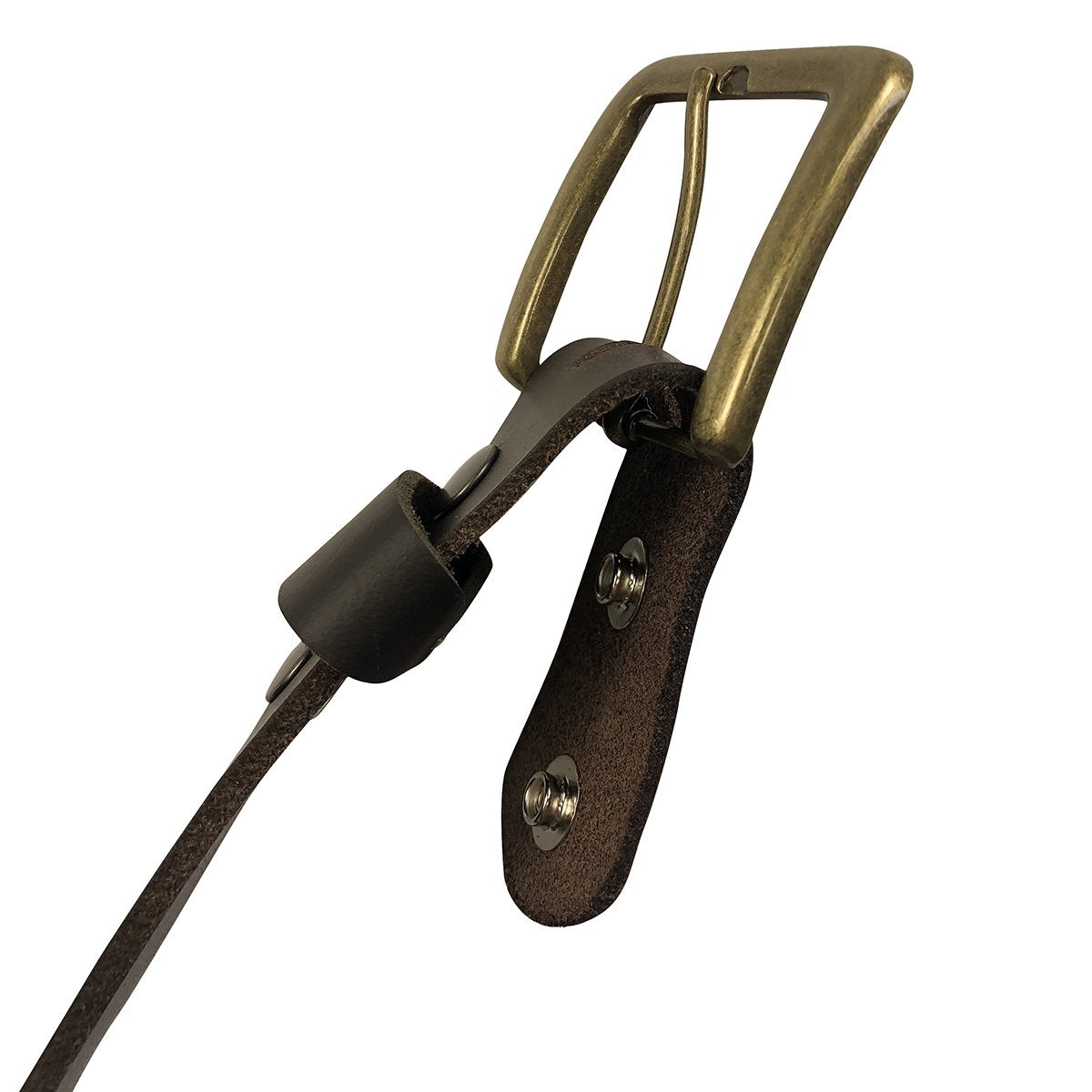 1.5"(38mm) Brown Solid Buffalo Leather Belt Handmade in Canada by Zelikovitz Size 26 - 60