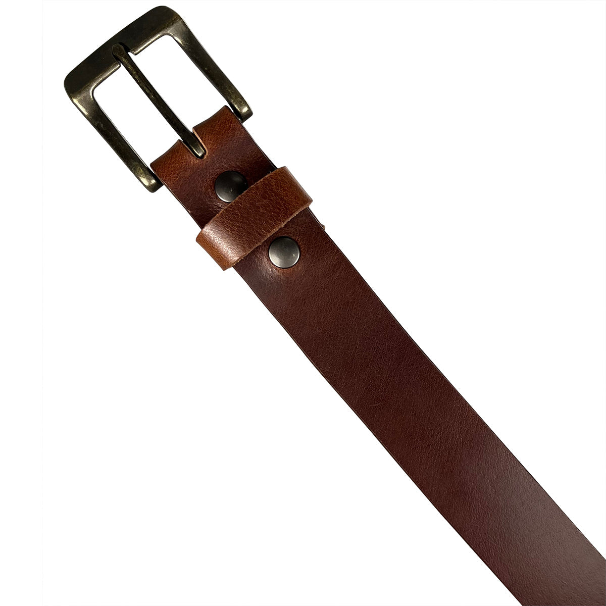 1.5"(38mm) Cognac Full Grain Leather Belt Handmade in Canada by Zelikovitz