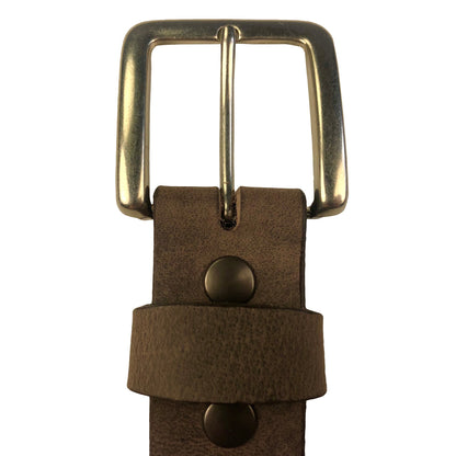 1.5"(38mm) Crazy Horse Solid Buffalo Leather Belt Handmade in Canada by Zelikovitz Size 26 - 60