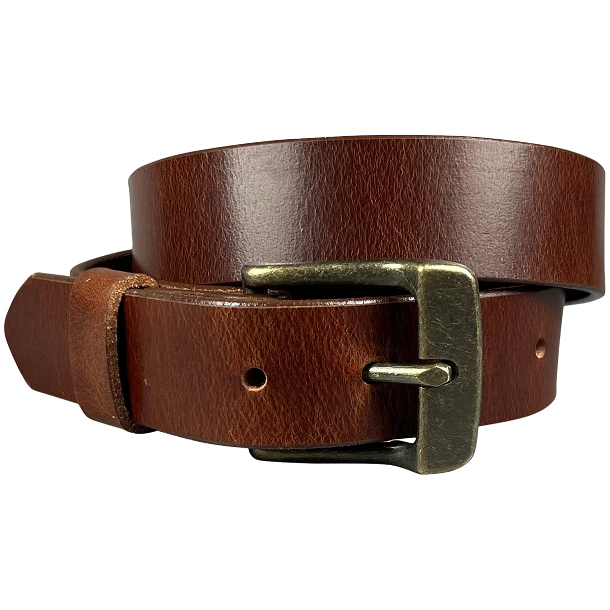 1.25"(32mm) Cognac Full Grain Leather Belt Handmade in Canada by Zelikovitz