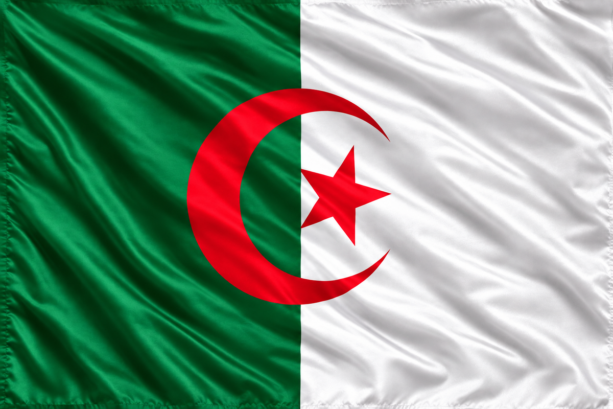Argelia País argelino Fútbol Gran poste ondeante Bandera Algerie Beau Grand Drapeau