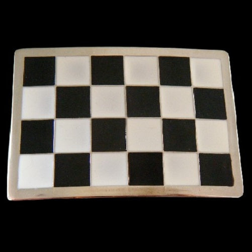 Checkered Flag Racing Race Car Fans Belt Buckle