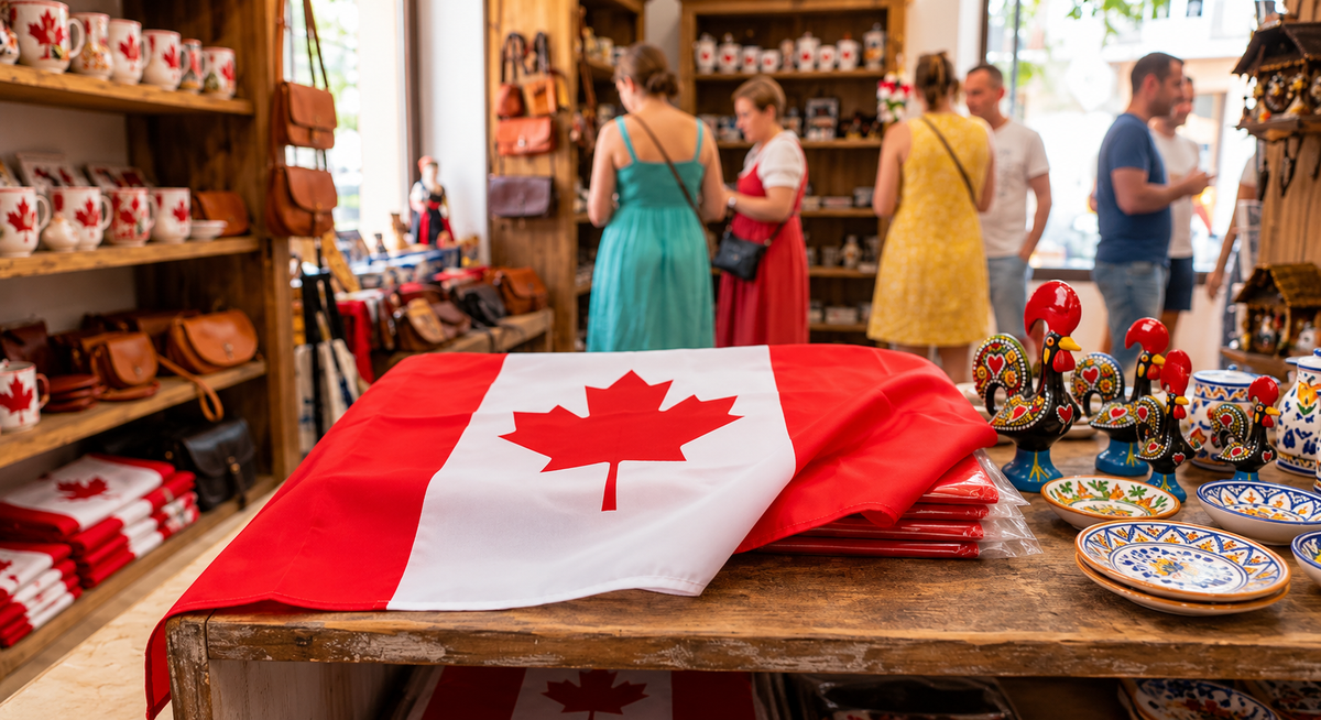 Nueva bandera de asta canadiense de doble cara grande de Canadá