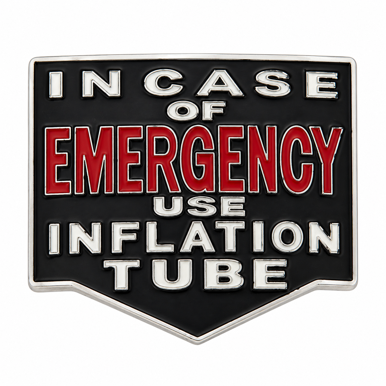Emergency Case Use Inflation Tube Funny Belt Buckle