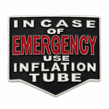 Emergency Case Use Inflation Tube Funny Belt Buckle