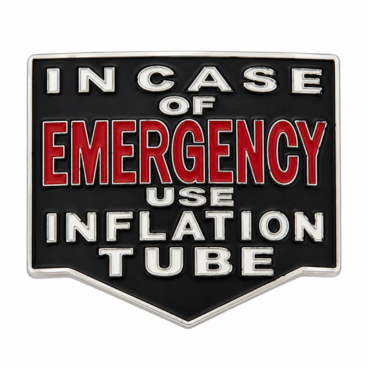 Emergency Case Use Inflation Tube Funny Belt Buckle