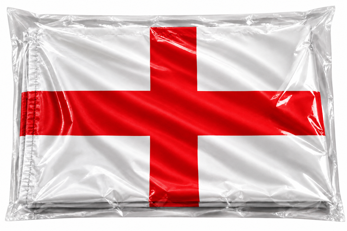 INGLATERRA REINO UNIDO PAÍS NACIONAL ONDEANDO LA BANDERA DEL POLO DE FÚTBOL