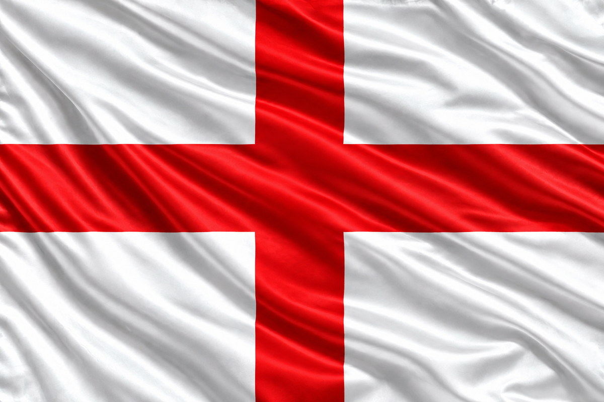 INGLATERRA REINO UNIDO PAÍS NACIONAL ONDEANDO LA BANDERA DEL POLO DE FÚTBOL