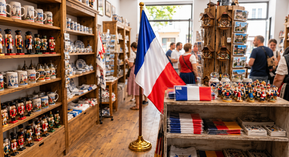 FRANCIA PAÍS NACIONAL FRANCÉS ONDEANDO LA BANDERA DEL POLO DE FÚTBOL