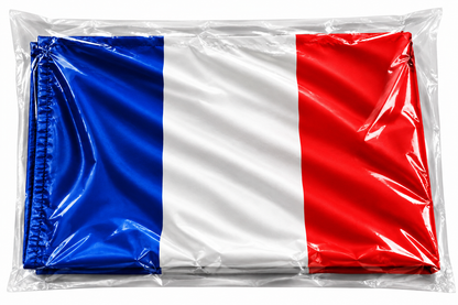 FRANCIA PAÍS NACIONAL FRANCÉS ONDEANDO LA BANDERA DEL POLO DE FÚTBOL