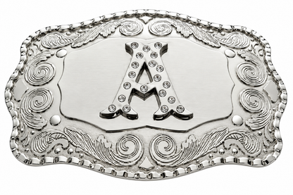 Letter A Name Initial Personalized Monogram Large Western Belt Buckle