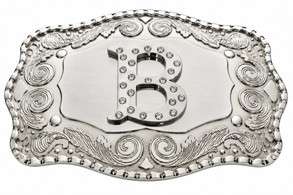 Letter B Name Initial Belt Buckle - Cowboy Western Fashion Accessory