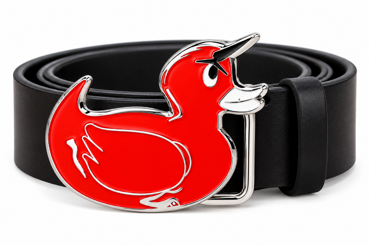 Red Devil Duck Belt Buckle With Horns – Get Your Ducks Straight!
