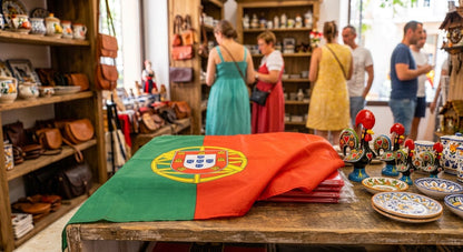 Portugal National Soccer Waving Pole Flag Escudo Quinas
