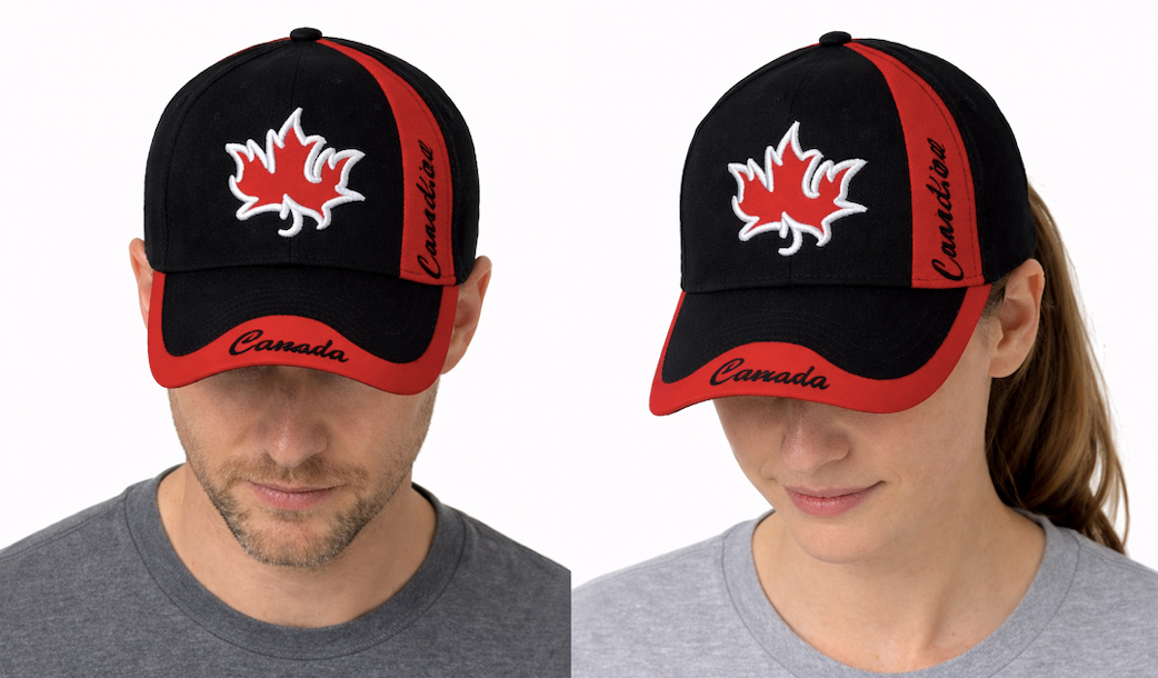 Bandera de Canadá Gorra de béisbol Gorra Hoja de arce Casqueta roja y blanca