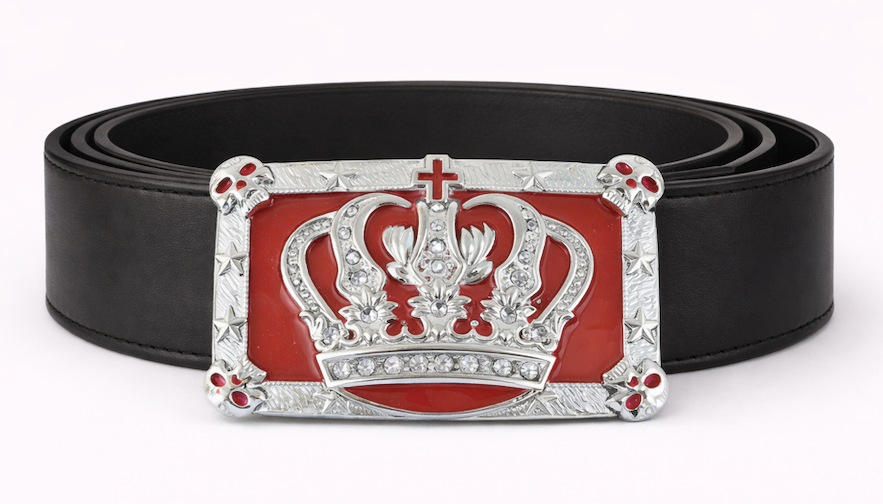 Royal Crown Skull King Queen Royalty Belt Buckle