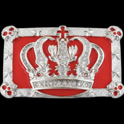 Royal Crown Skull King Queen Royalty Belt Buckle