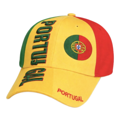 Baseball Cap Portuguese Flag Embroidered Portugal Escudo Yellow Summer Hat