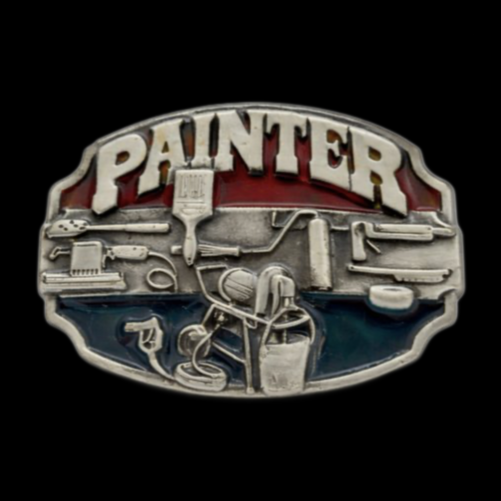 Painter Work Profession Paint Paintbrush Tools Belt Buckle