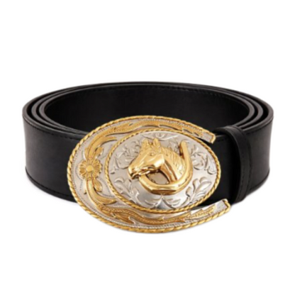 Boucle de ceinture occidentale de cowboy de ranch de fer à cheval de cheval