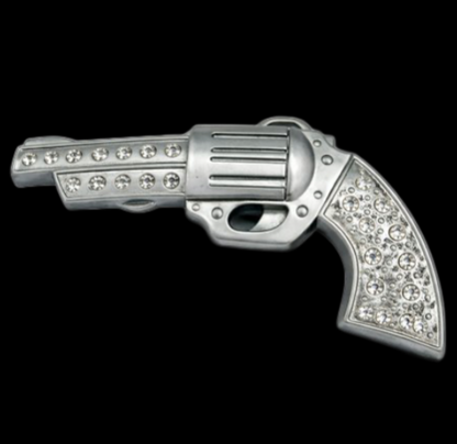 Revolver pistolet Gangster Culture strass pistolet boucle de ceinture
