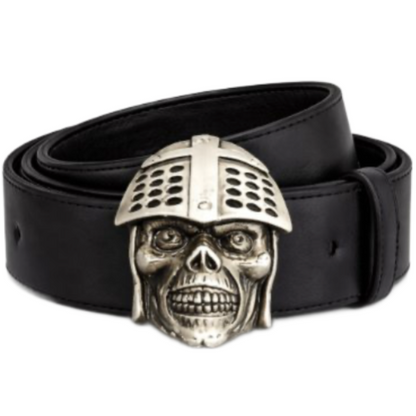Templars Human Skull War Helmet Cross Belt Buckle