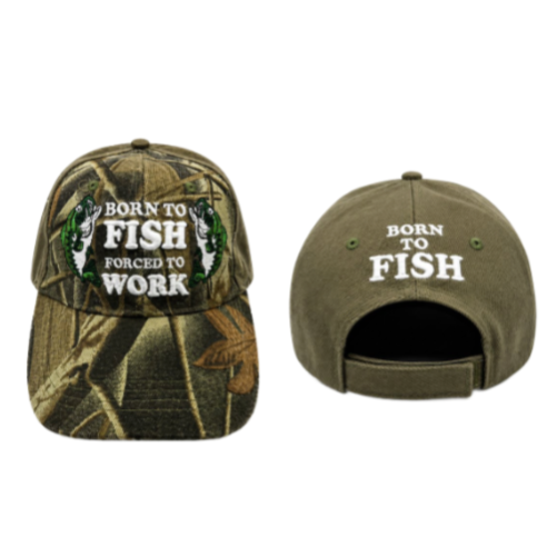 Gorro bordado para pesca deportiva al aire libre, recién nacido para pescar, obligado a trabajar