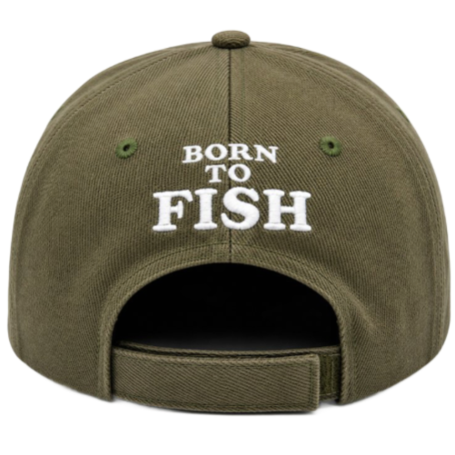 Gorro bordado para pesca deportiva al aire libre, recién nacido para pescar, obligado a trabajar