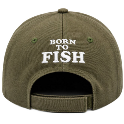 Gorro bordado para pesca deportiva al aire libre, recién nacido para pescar, obligado a trabajar