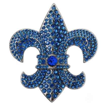 Azul Rhinestone Quebec Fleur De Lys Bandera Hebilla De Cinturón Boucle Ceinture