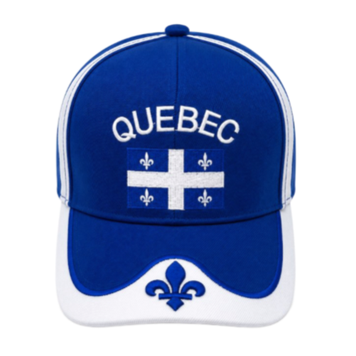 Quebec Flag Canada Quebecois Fleur De Lys Hat Cap Baseball Blue