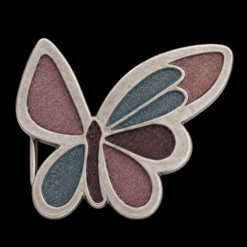 Butterfly Wings Glitter Insect Retro Elegant Belt Buckle