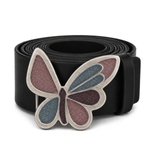 Butterfly Wings Glitter Insect Retro Elegant Belt Buckle