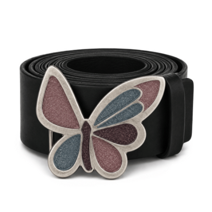 Butterfly Wings Glitter Insect Retro Elegant Belt Buckle