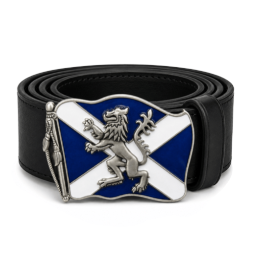 Hebilla de cinturón con bandera del león rampante escocés de Escocia
