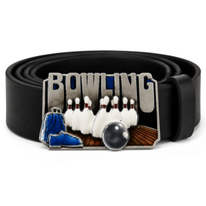 Bowling Alley Pins Game Sports Belt Buckle